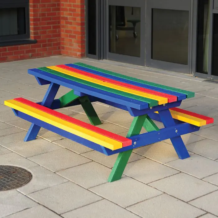 Rainbow Recycled Plastic Picnic Unit - 2