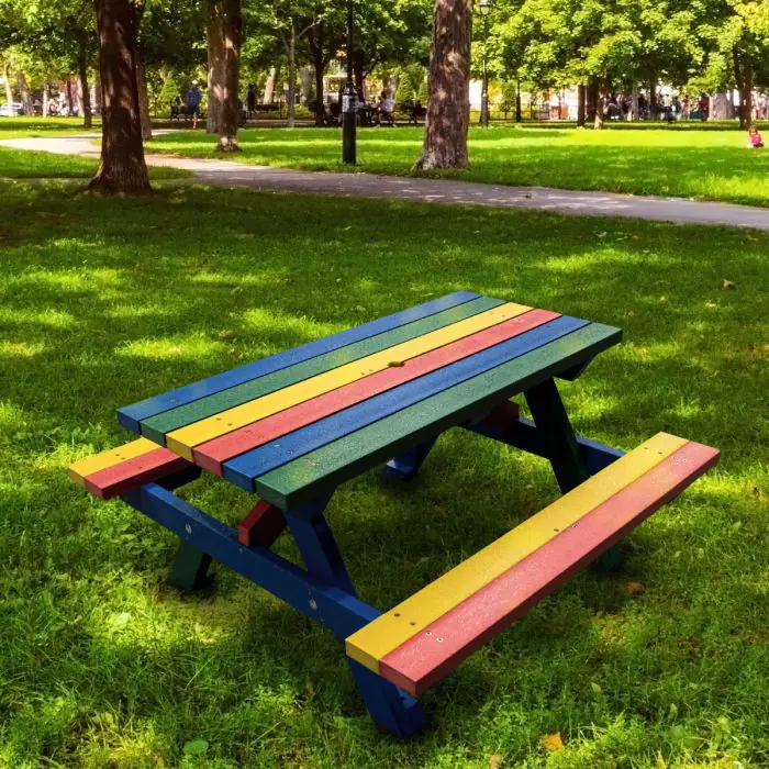 Rainbow Recycled Plastic Picnic Unit - 1