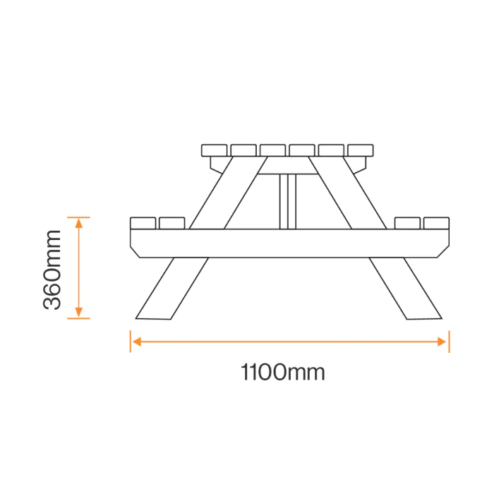 Alphabet Junior Picnic Bench - 5