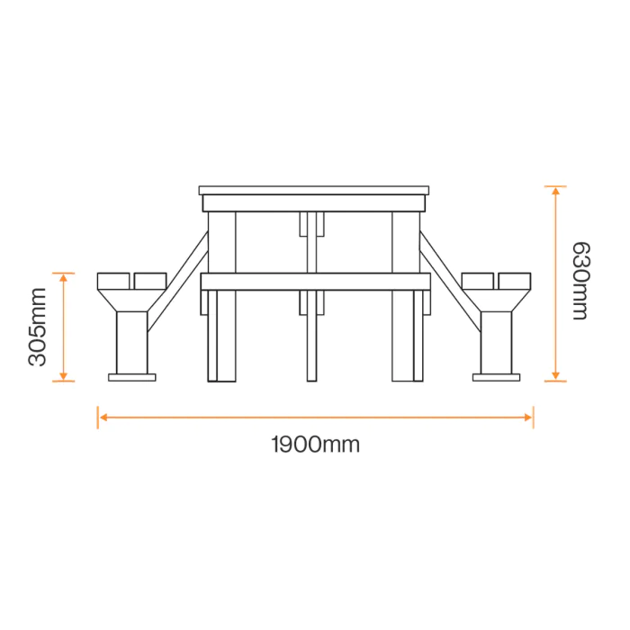 Bellshill Junior Picnic Bench - 3